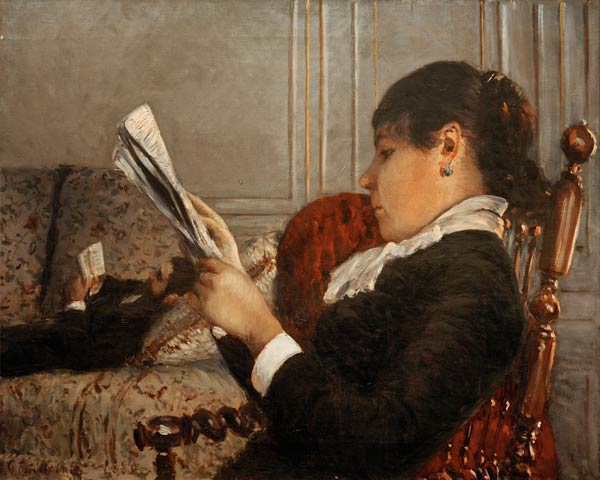 Interieur, Woman Reading. à Gustave Caillebotte