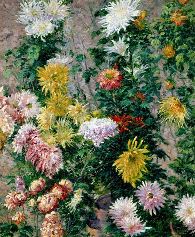 White and Yellow Chrysanthemums à Gustave Caillebotte