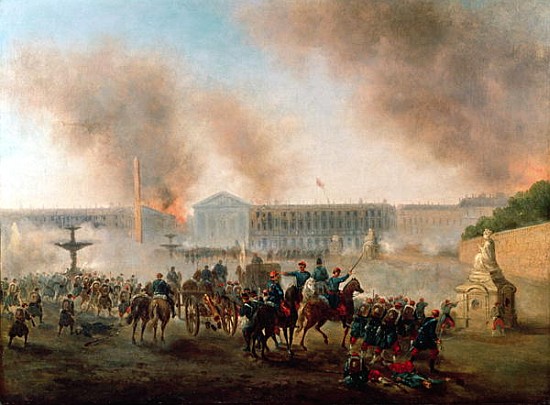 Battle in the Place de la Concorde à Gustave Clarence Rodolphe Boulanger
