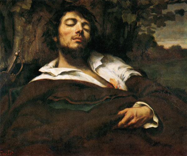 auto-portrait ou l'homme blessé à Gustave Courbet