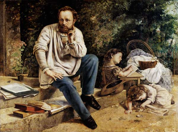 Portrait de Pierre Joseph Proudhon à Gustave Courbet