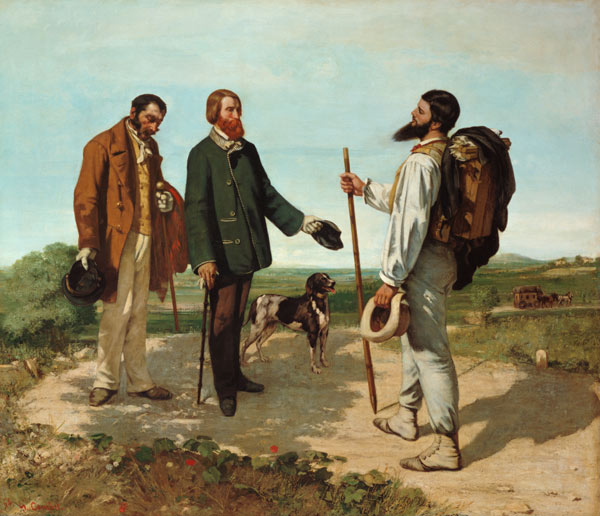La réunion (ou : Bonjour Monsieur Courbet) à Gustave Courbet