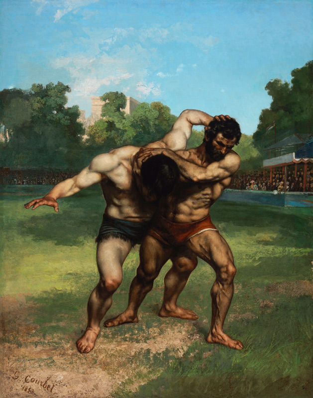 The Wrestlers à Gustave Courbet