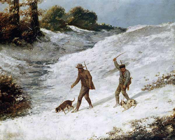Poachers in the Snow à Gustave Courbet