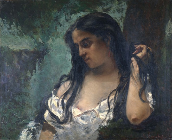 Gypsy in Reflection à Gustave Courbet