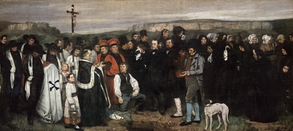 A Burial at Ornans (A Painting of Human Figures, the History of a Burial at Ornans) à Gustave Courbet