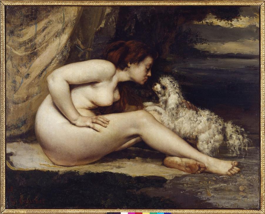 Femme nue au chien à Gustave Courbet