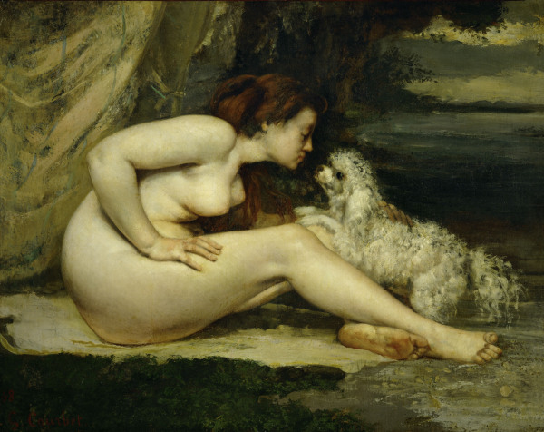 Nude with Dog à Gustave Courbet