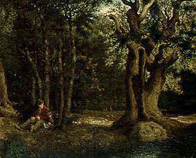 Dans la forêt de Fontainebleau avec le chêne Béranger à Gustave Courbet
