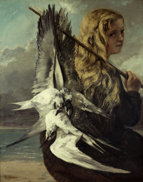 Girl with Seagulls à Gustave Courbet