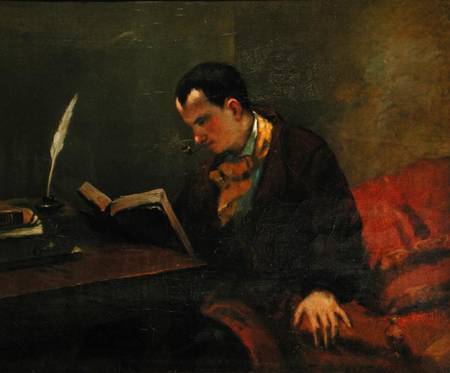Portrait of Charles Baudelaire (1821-67) à Gustave Courbet