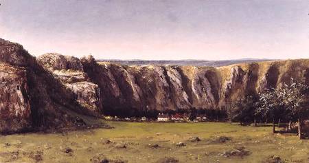 Rocky landscape near Flagey à Gustave Courbet
