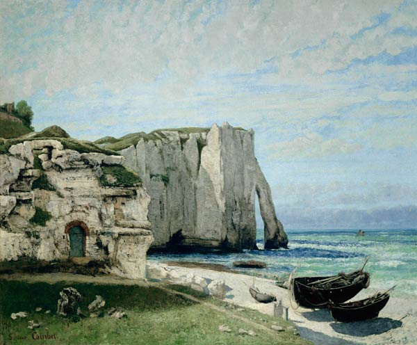 Cliff at Etretat à Gustave Courbet