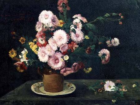 Still life with asters à Gustave Courbet