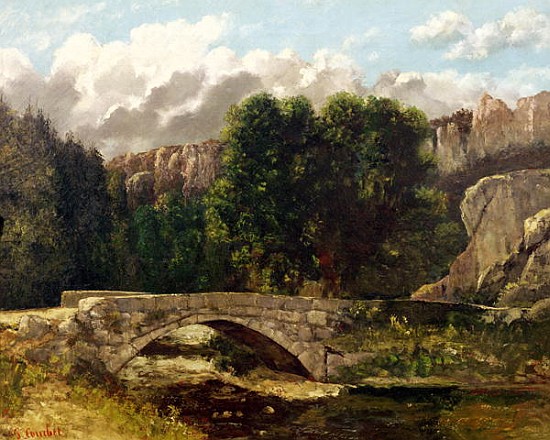 The Pont de Fleurie, Switzerland à Gustave Courbet