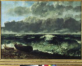 Mer orageuse (ou la vague)
