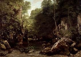 Le ruisseau de forêt (Le ruisseau couvert) à Gustave Courbet