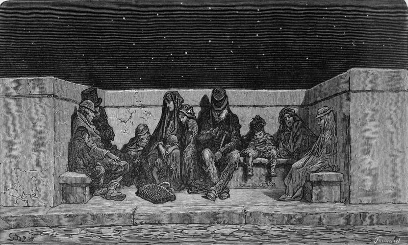 Asleep under the Stars, illustration from ''London, a Pilgrimage'' à Gustave Doré