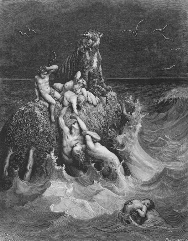The Deluge (Frontispiece to the illustrated edition of the Bible) à Gustave Doré