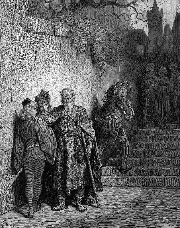 The Wedding Guest being detained the Ancient Mariner, opening scene of ''The Rime of the Ancient Mar à Gustave Doré