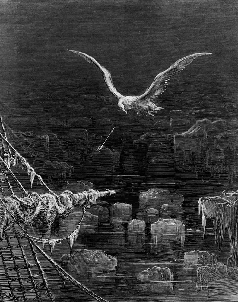 The albatross is shot the Mariner, scene from ''The Rime of the Ancient Mariner''S.T. Coleridge, S.T à Gustave Doré
