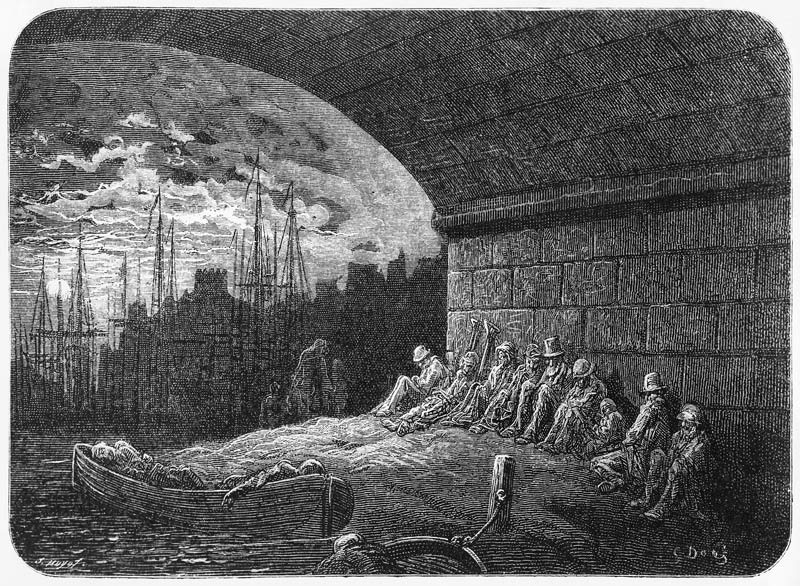 Under the Arches, illustration from ''London, A Pilgrimage'' à Gustave Doré