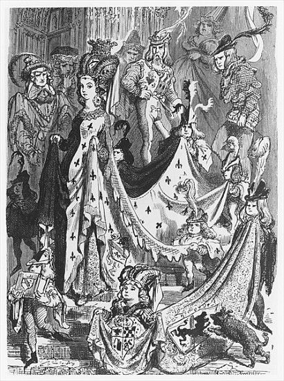 A queen, illustration from ''Les Contes Drolatiques'' Honore de Balzac (1799-1850) à Gustave Doré