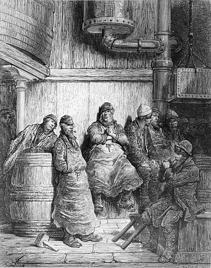 Brewers at Rest, from ''London, a Pilgrimage'', written by William Blanchard Jerrold (1826-94) & ; e à Gustave Doré