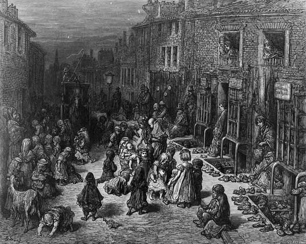 Dudley Street, Seven Dials, from ''London: A Pilgrimage'' à Gustave Doré
