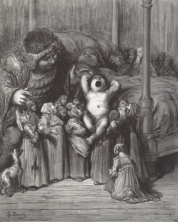 Illustration to the book "Gargantua and Pantagruel" by Rabelais à Gustave Doré