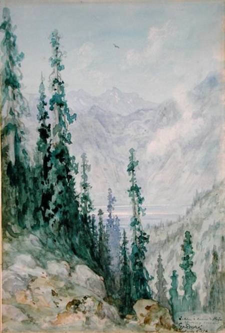 Mountainous landscape à Gustave Doré