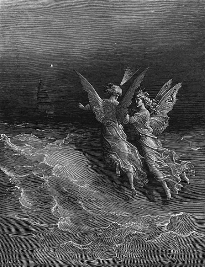 The two fellow spirits of the Spirit of the South Pole ask the question why the ship travels so swif à Gustave Doré