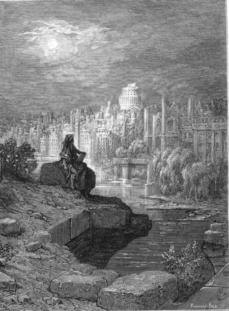 'The New Zealander' illustration from 'London: a Pilgrimage' by Blanchard Jerrold à Gustave Doré