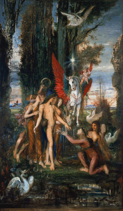 Hésiode et les Muses à Gustave Moreau
