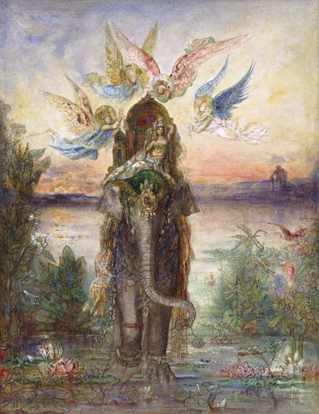 The Sacred Elephant (Péri) à Gustave Moreau