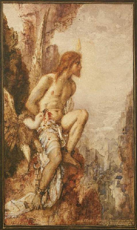Die Strafe des Prometheus. à Gustave Moreau
