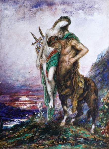 poête mort et le Centaure à Gustave Moreau