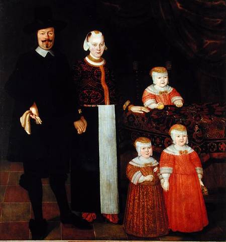 Portrait of a Hamburg Family à Maître de Hambourg