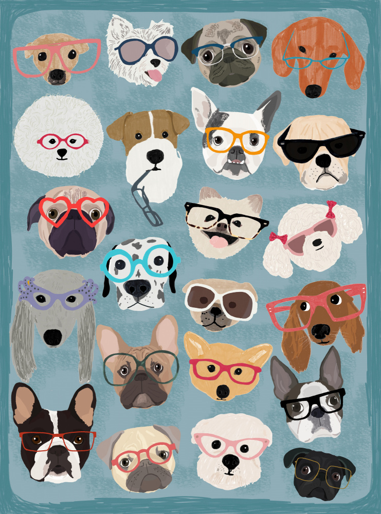 Puzzle Dogs In Glasses à Hanna Melin