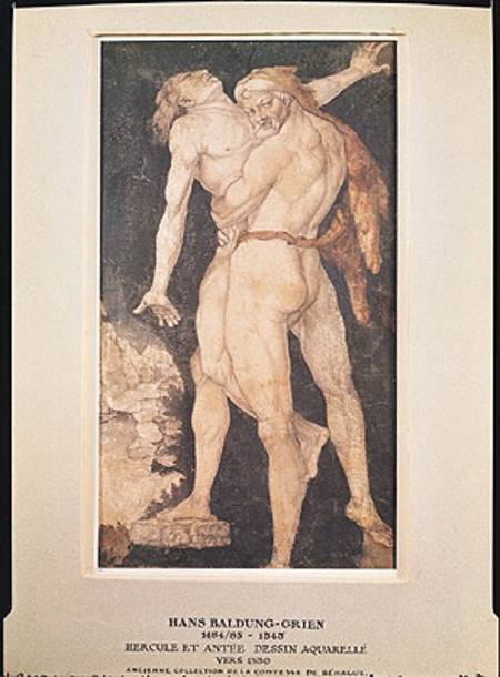 Hercules and Antaeus à Hans Baldung Grien