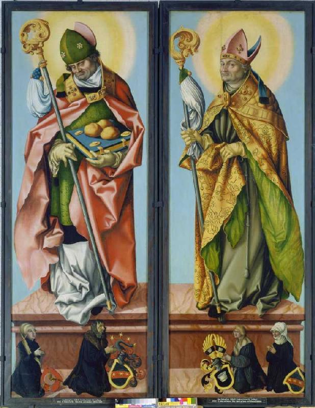 Saint  Nicolas de BAri et Louis de Toulouse à Hans Baldung Grien