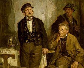 Trois hommes dans la taverne à Hans Best