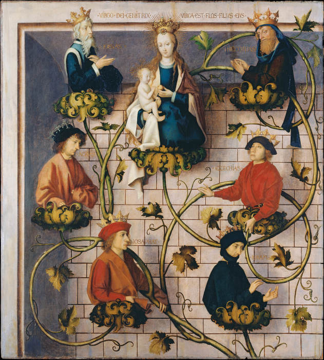 High Altar of the Dominican Church in Frankfurt:
Tree of Jesse à Hans Holbein l'Ancien