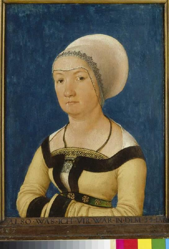 portrait d'une femme de 34 ans à Hans Holbein l'Ancien