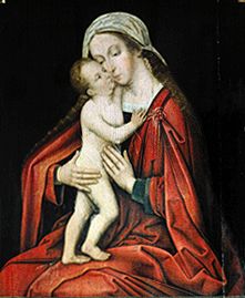 Madonne avec l'enfant à Hans Holbein l'Ancien
