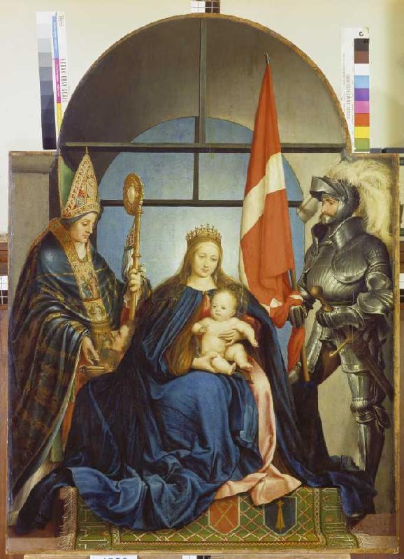 Image d'autel de l'auteur urbain Gerster (Madonne sogenSolothurner) à Hans Holbein le Jeune