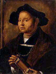 portrait d'un homme avec le livre. à Hans Holbein le Jeune