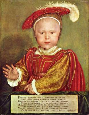 Edouard VI  , enfant à Hans Holbein le Jeune
