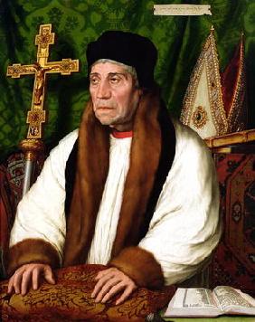 Portrait of William Warham (1450-1532) Archbishop of Canterbury, 1527 (oil on panel)