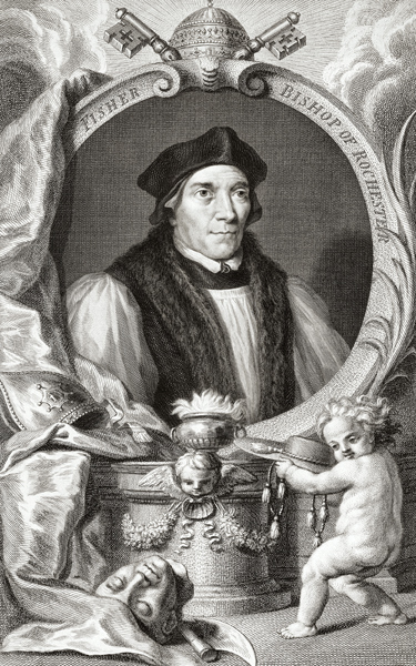 John Fisher, Bishop of Rochester; engraved by Jacobus Houbraken, c.1738-42 à Hans Holbein le Jeune (atelier)